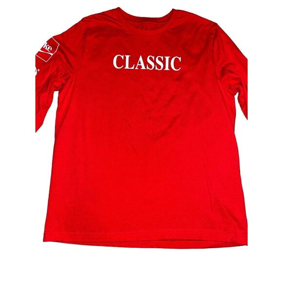 Coca-Cola Coke Long Sleeve T-Shirt Classic Spell Out Logo Red Size‎ L - Picture 2 of 10